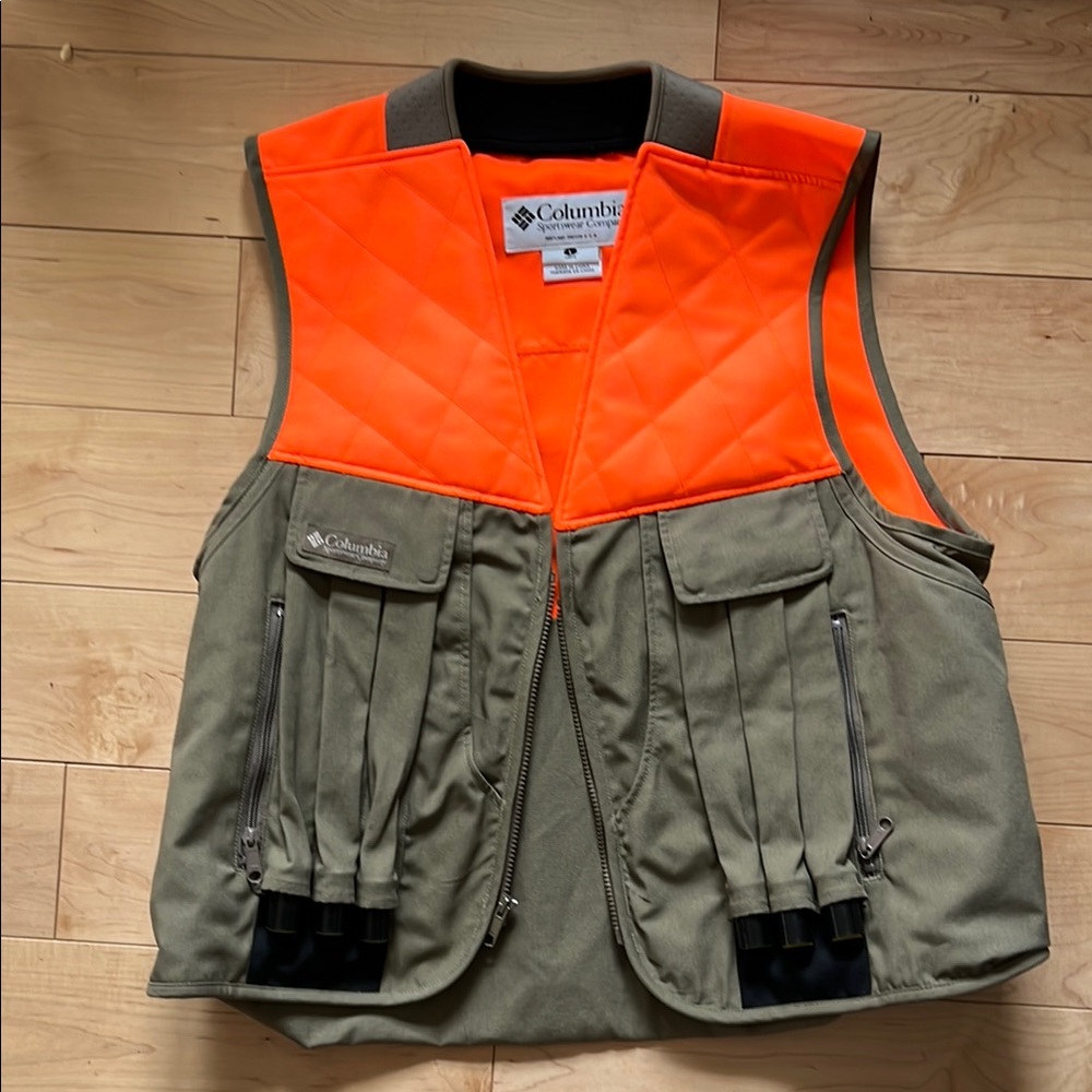 Columbia Orange and Green Hunting Vest